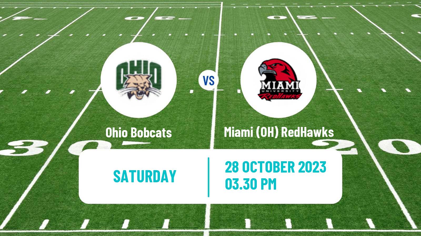 American football NCAA College Football Ohio Bobcats - Miami OH RedHawks