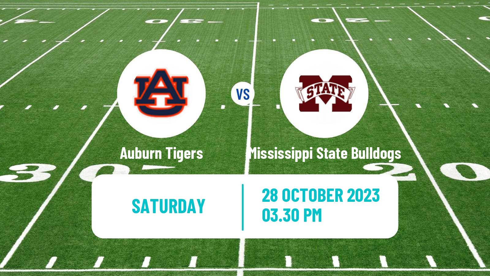 American football NCAA College Football Auburn Tigers - Mississippi State Bulldogs