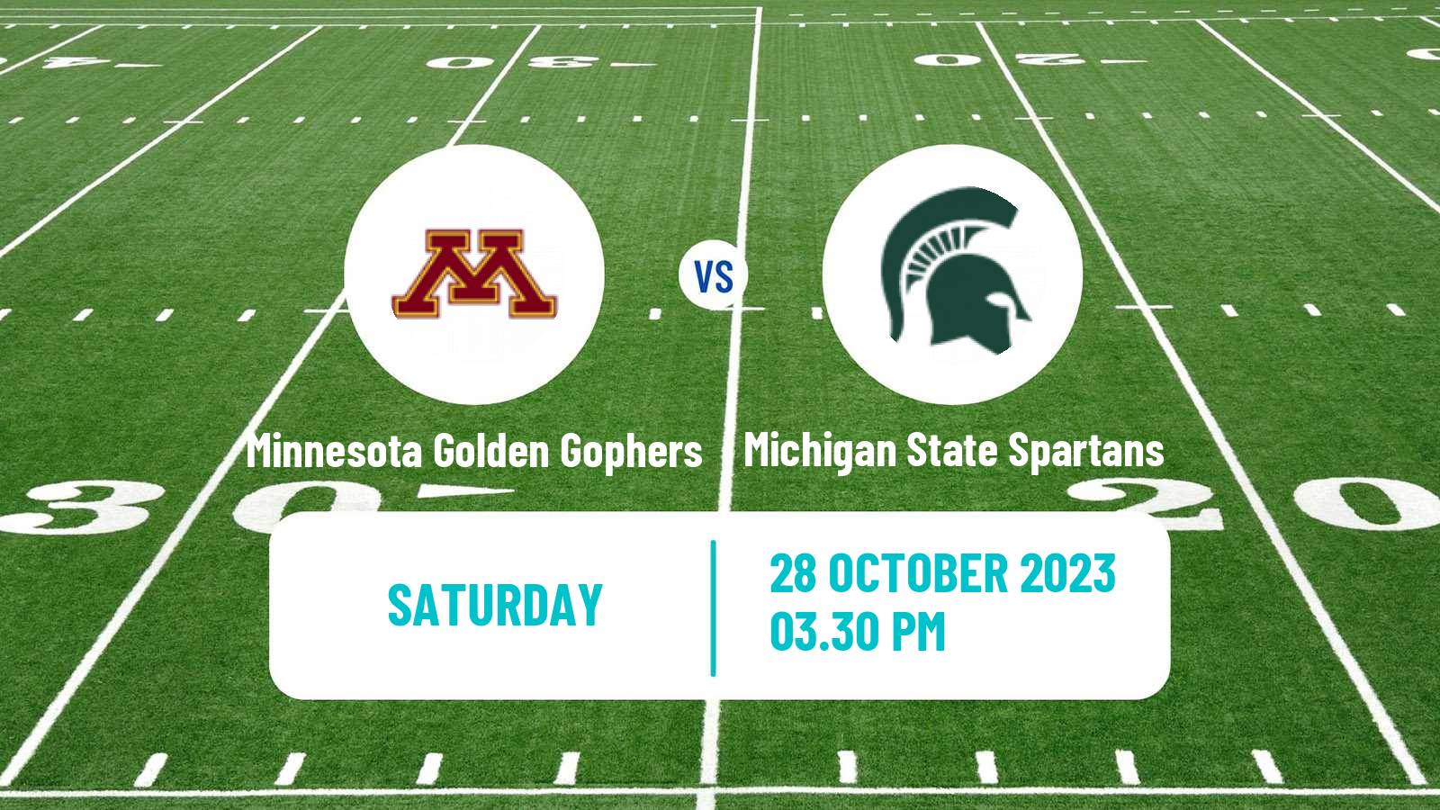 American football NCAA College Football Minnesota Golden Gophers - Michigan State Spartans