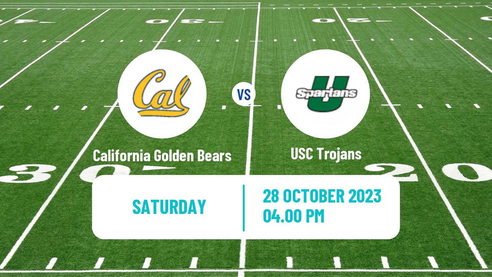 American football NCAA College Football California Golden Bears - USC Trojans