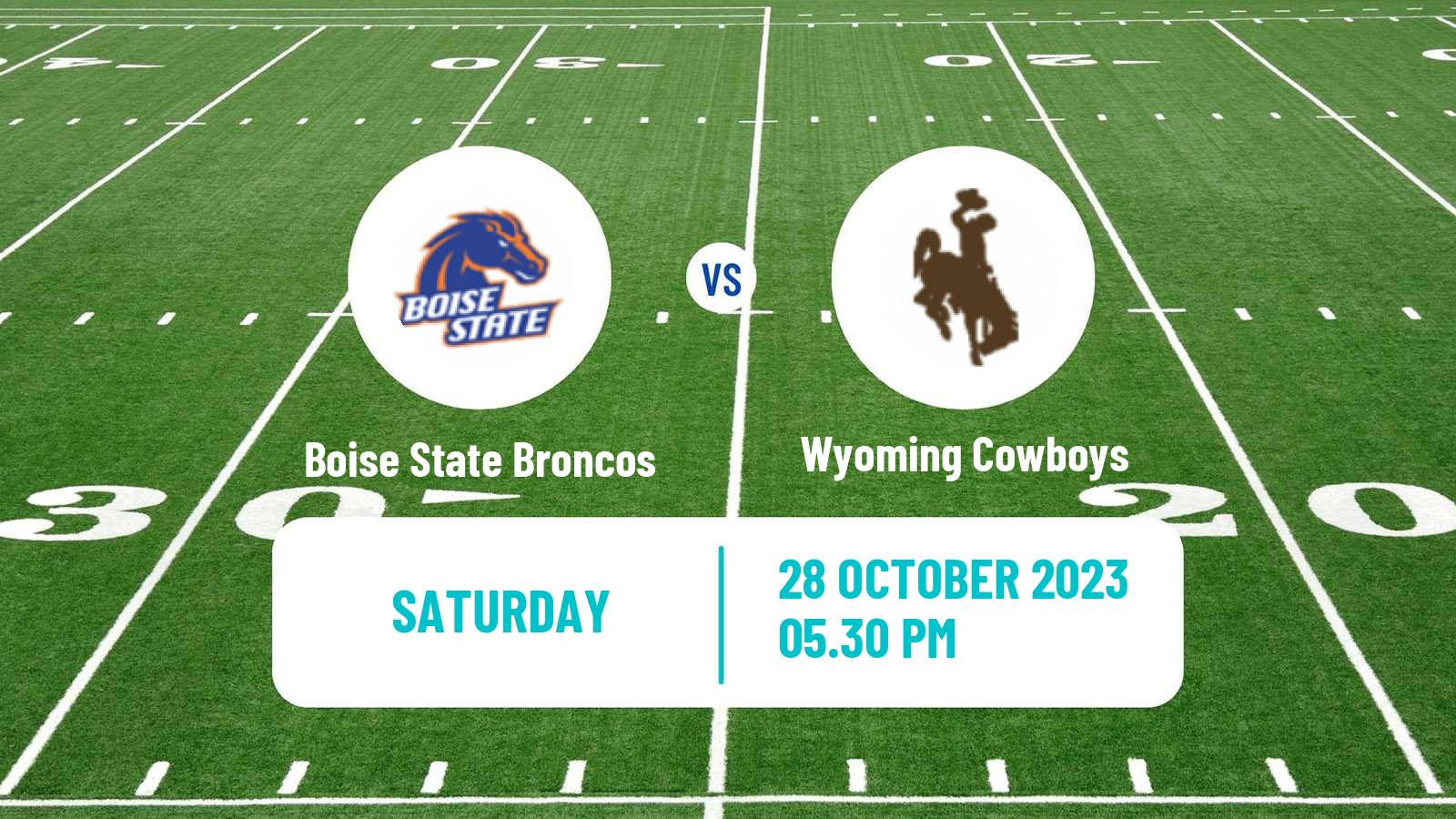 American football NCAA College Football Boise State Broncos - Wyoming Cowboys