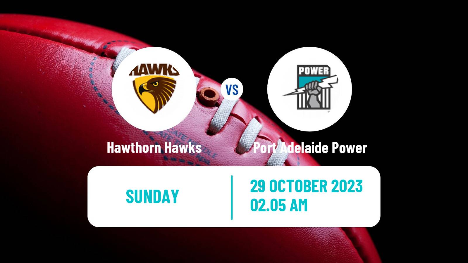 Aussie rules AFL Women Hawthorn Hawks - Port Adelaide Power