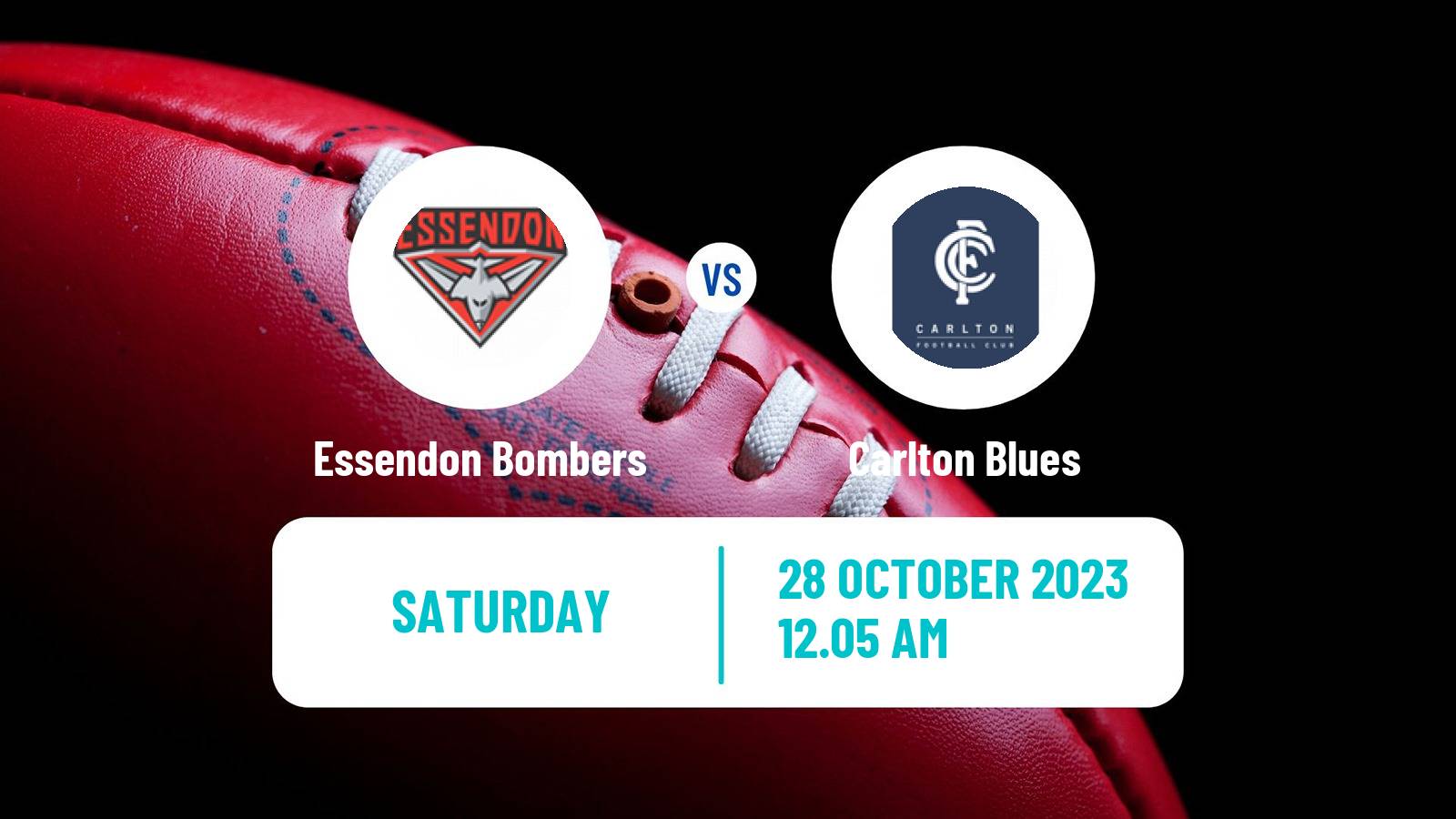 Aussie rules AFL Women Essendon Bombers - Carlton Blues