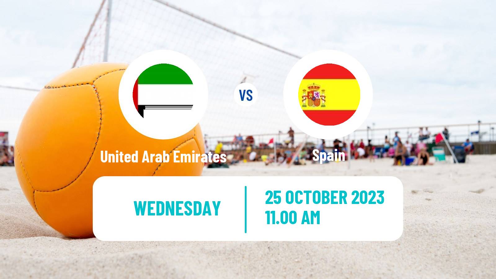 Beach soccer Neom Cup United Arab Emirates - Spain