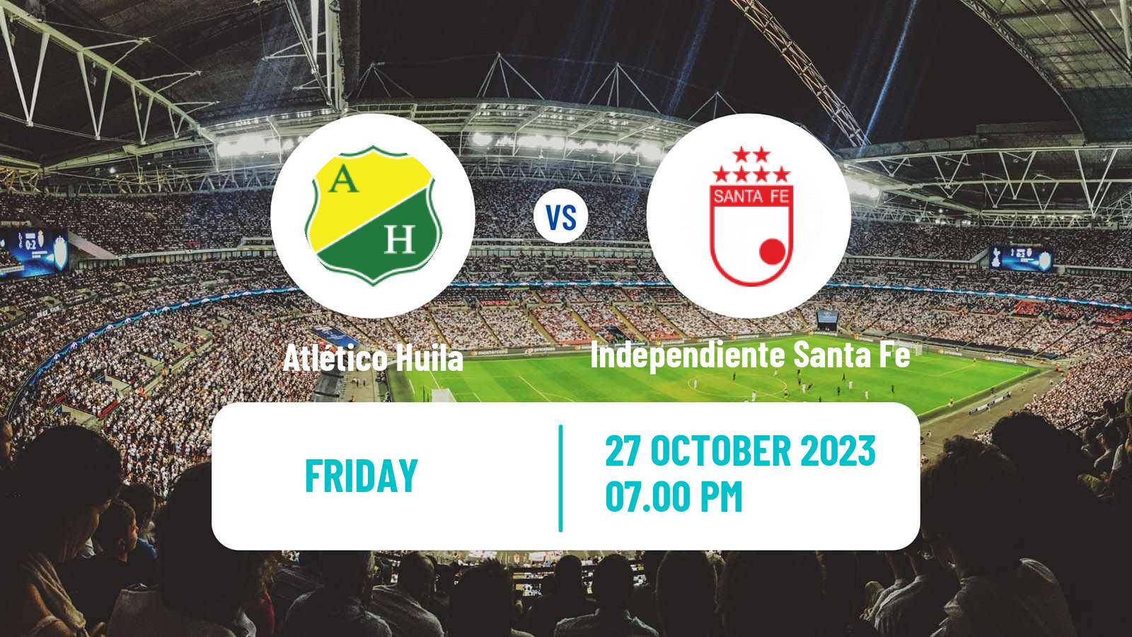 Soccer Colombian Primera A Atlético Huila - Independiente Santa Fe