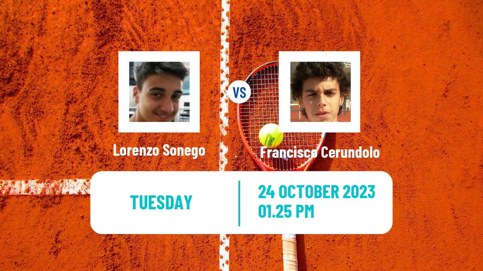 Tennis ATP Vienna Lorenzo Sonego - Francisco Cerundolo
