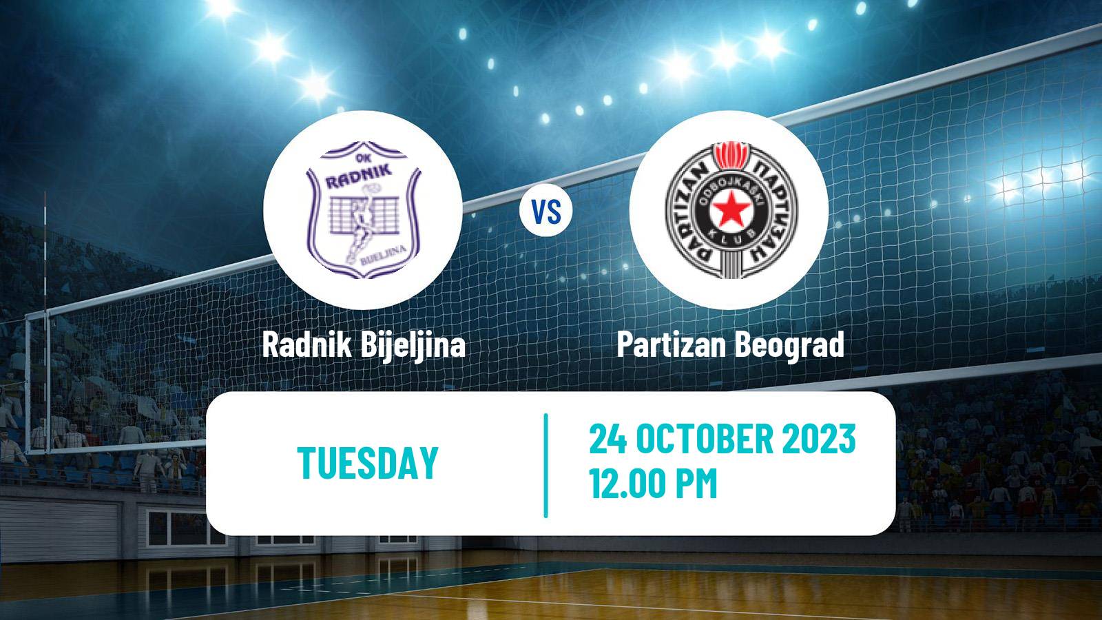 Volleyball CEV Champions League Radnik Bijeljina - Partizan Beograd