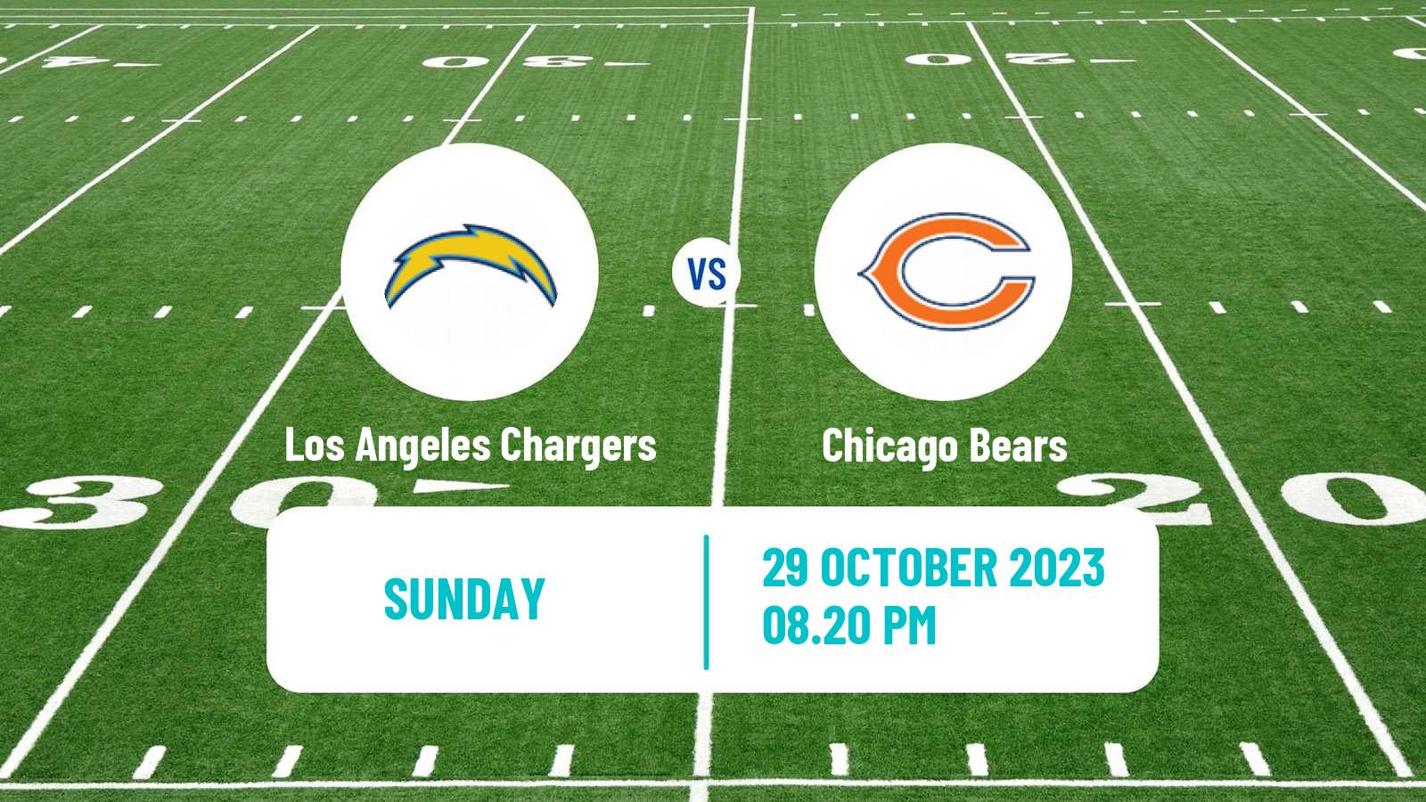 American football NFL Los Angeles Chargers - Chicago Bears