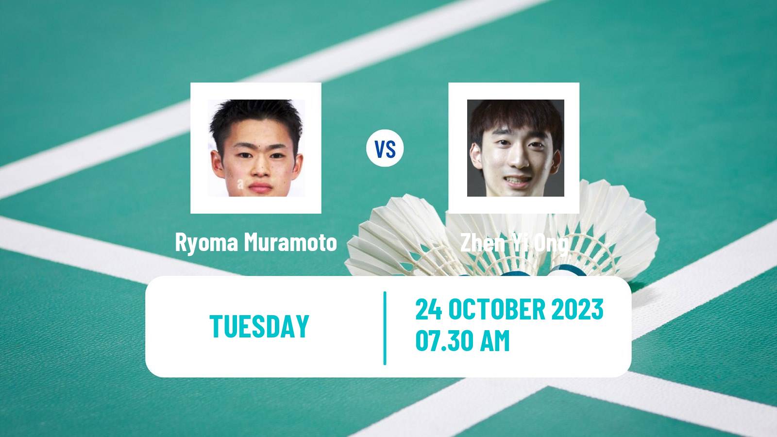 Badminton BWF World Tour Indonesia Masters 3 Men Ryoma Muramoto - Zhen Yi Ong