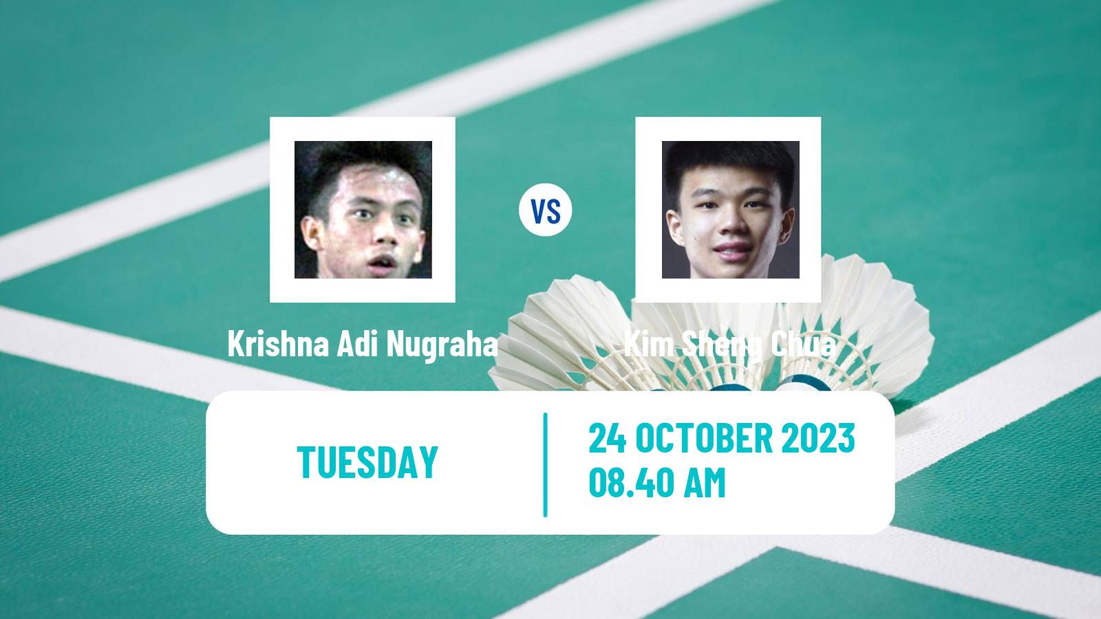 Badminton BWF World Tour Indonesia Masters 3 Men Krishna Adi Nugraha - Kim Sheng Chua