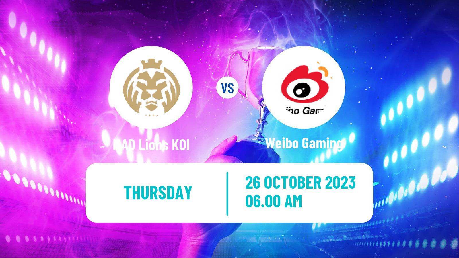 Esports League Of Legends World Championship MAD Lions KOI - Weibo Gaming