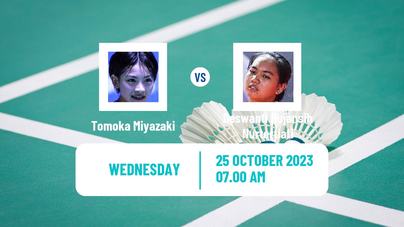 Badminton BWF World Tour Indonesia Masters 3 Women Tomoka Miyazaki - Deswanti Hujansih Nurtertiati