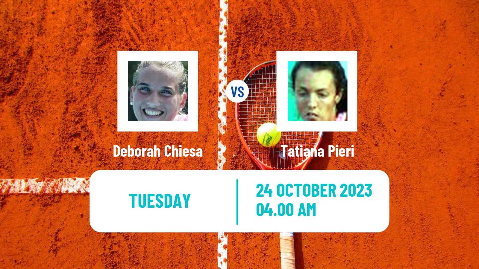 Tennis ITF W25 Santa Margherita Di Pula 12 Women 2023 Deborah Chiesa - Tatiana Pieri