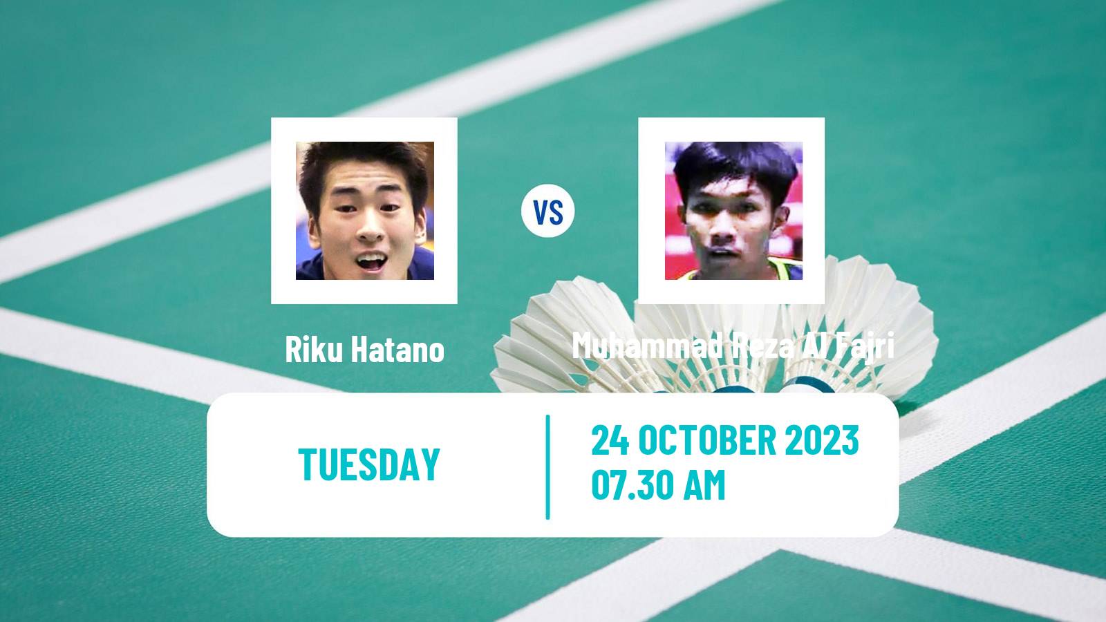 Badminton BWF World Tour Indonesia Masters 3 Men Riku Hatano - Muhammad Reza Al Fajri