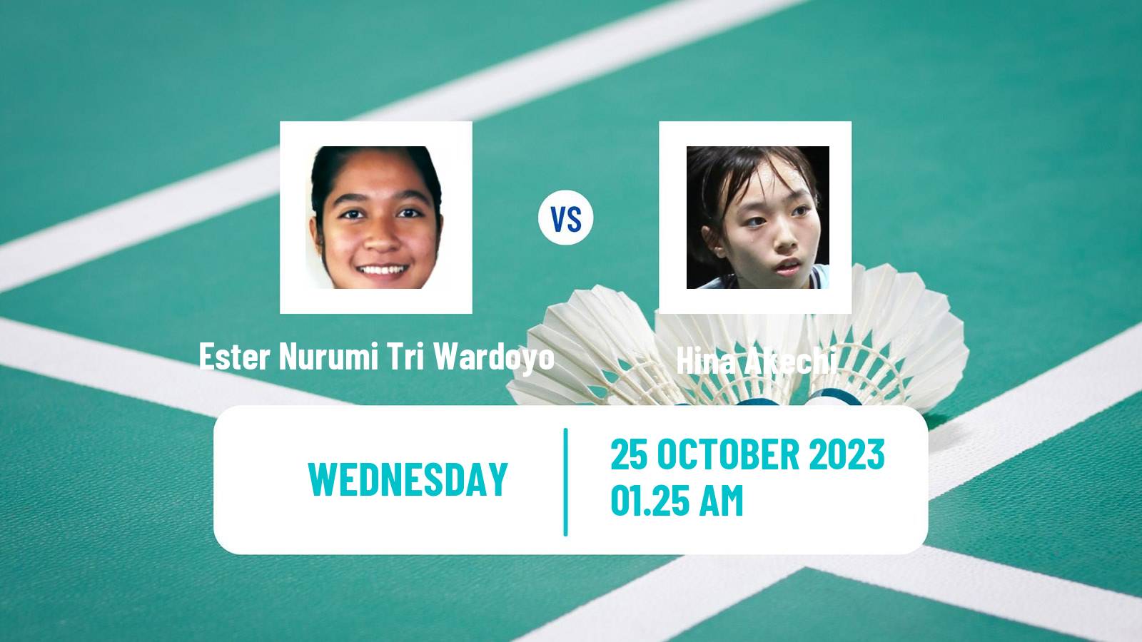 Badminton BWF World Tour Indonesia Masters 3 Women Ester Nurumi Tri Wardoyo - Hina Akechi