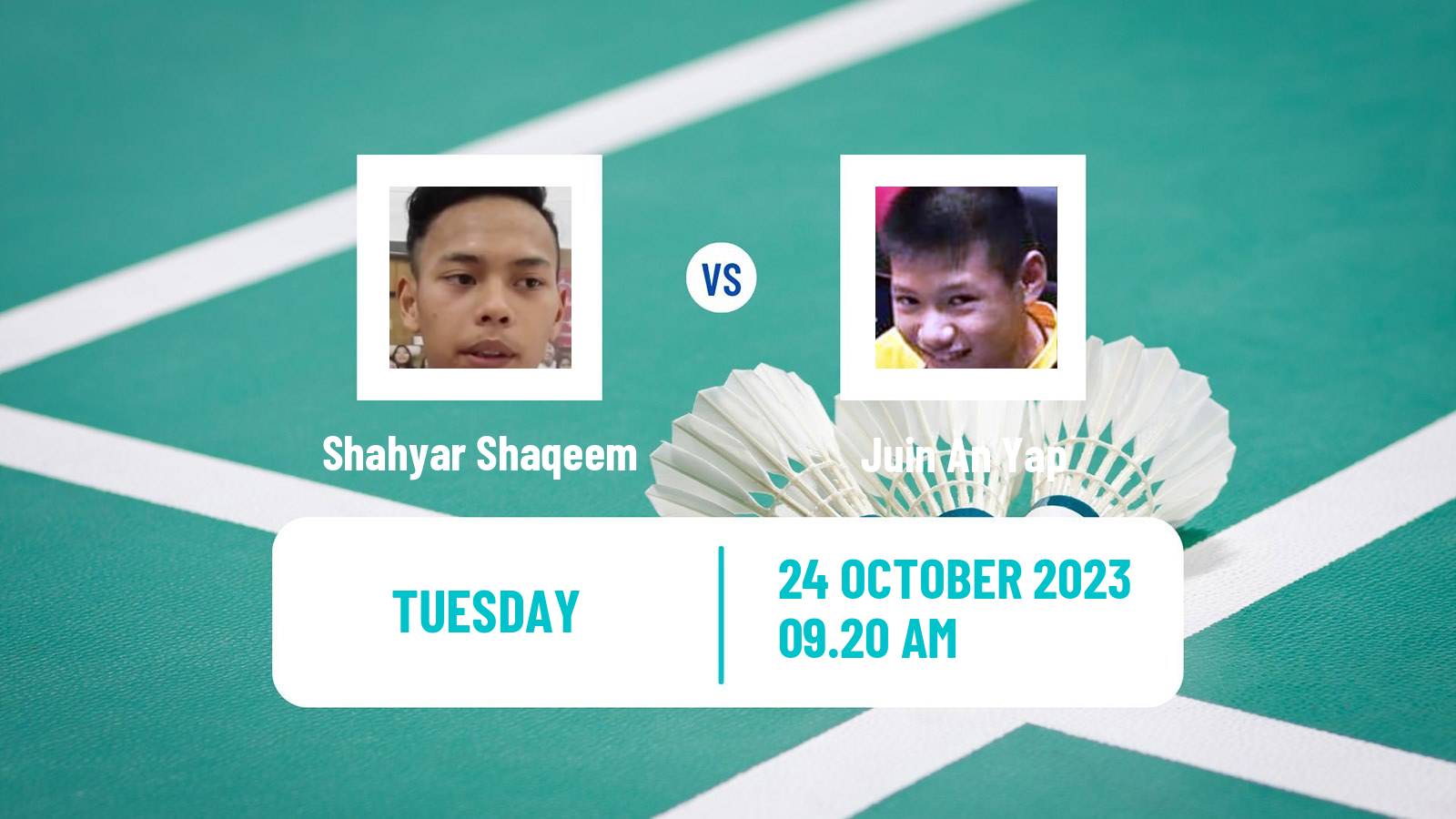 Badminton BWF World Tour Indonesia Masters 3 Men Shahyar Shaqeem - Juin An Yap