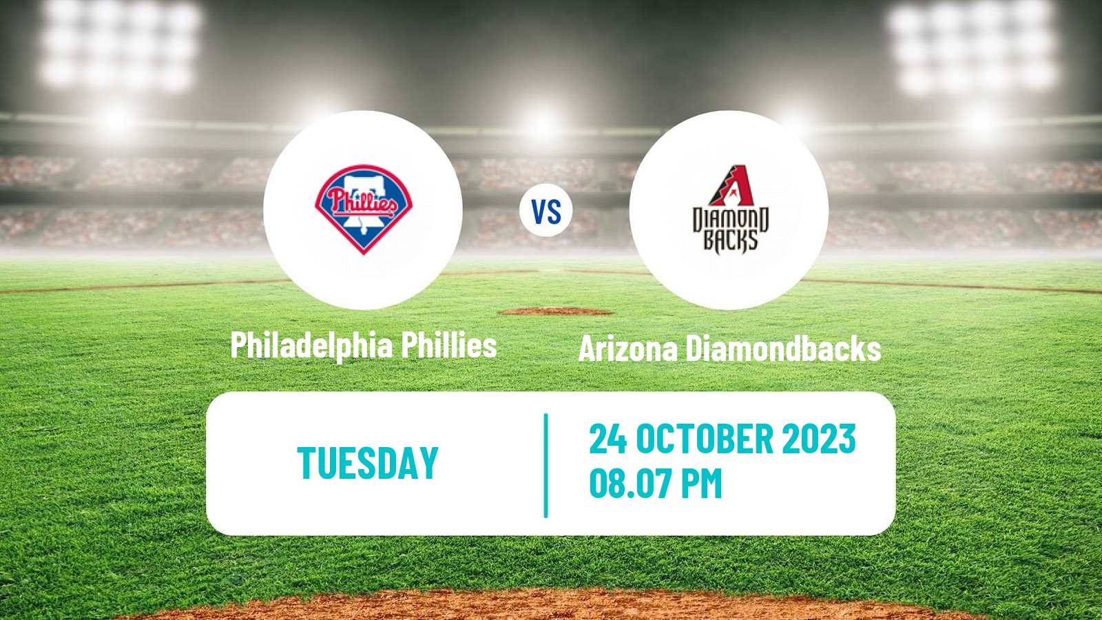 Baseball MLB Philadelphia Phillies - Arizona Diamondbacks