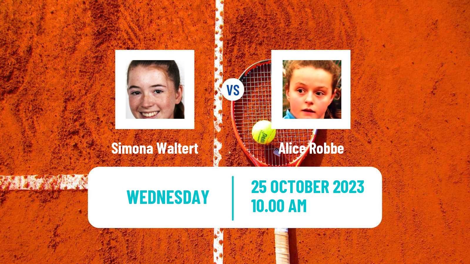 Tennis ITF W80 Poitiers Women Simona Waltert - Alice Robbe