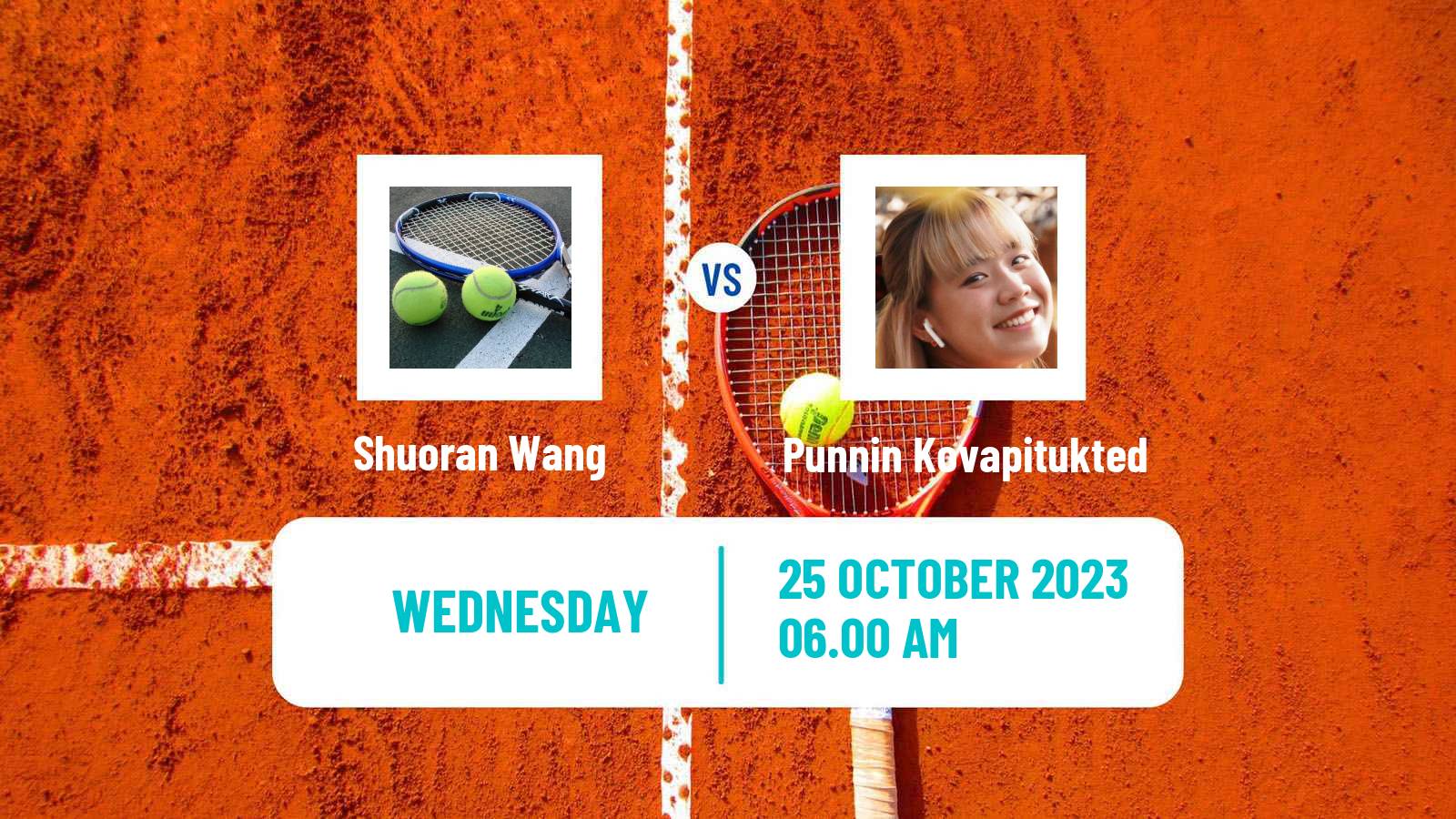 Tennis ITF W25 Qian Daohu Women Shuoran Wang - Punnin Kovapitukted