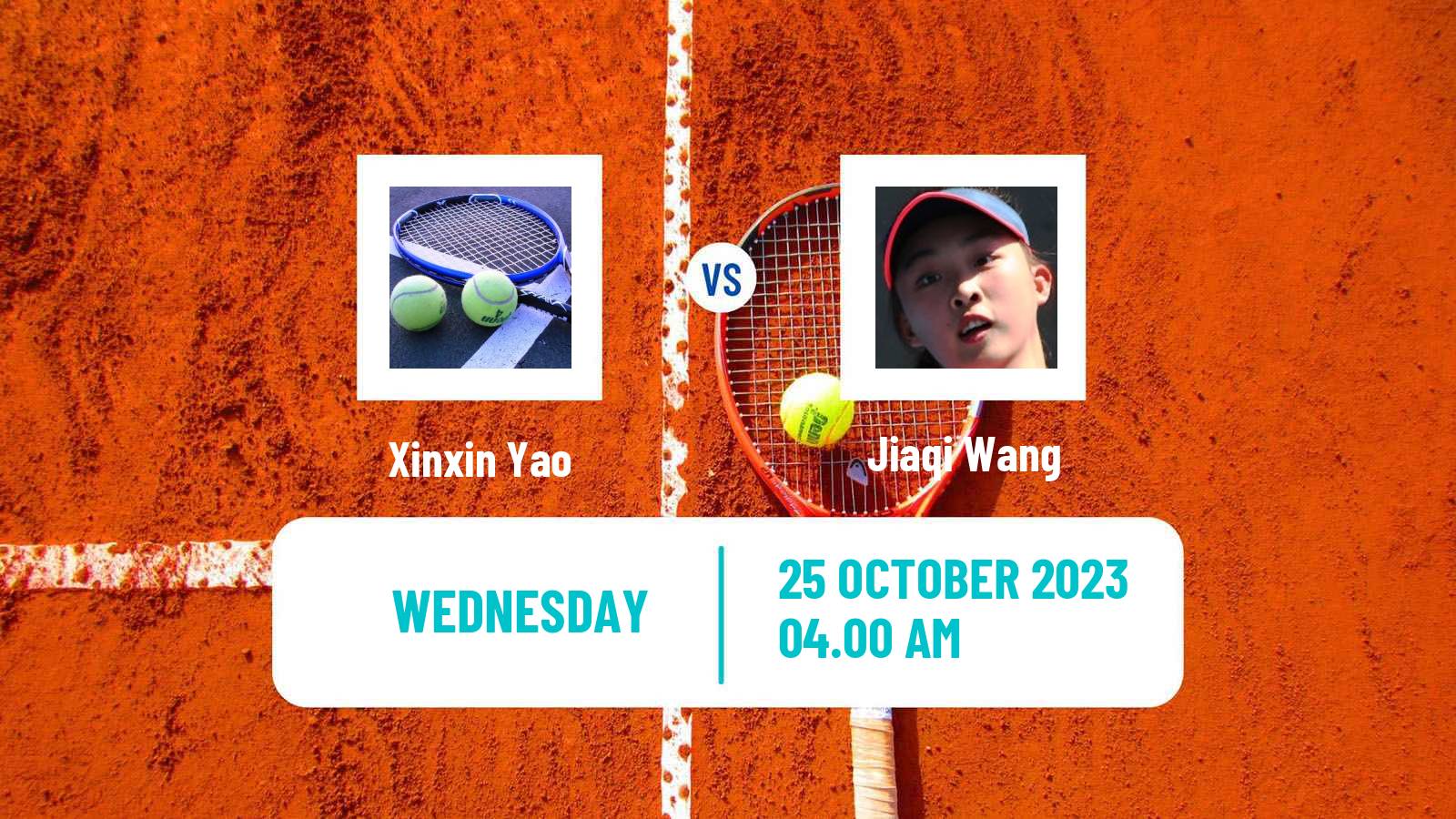 Tennis ITF W25 Qian Daohu Women Xinxin Yao - Jiaqi Wang