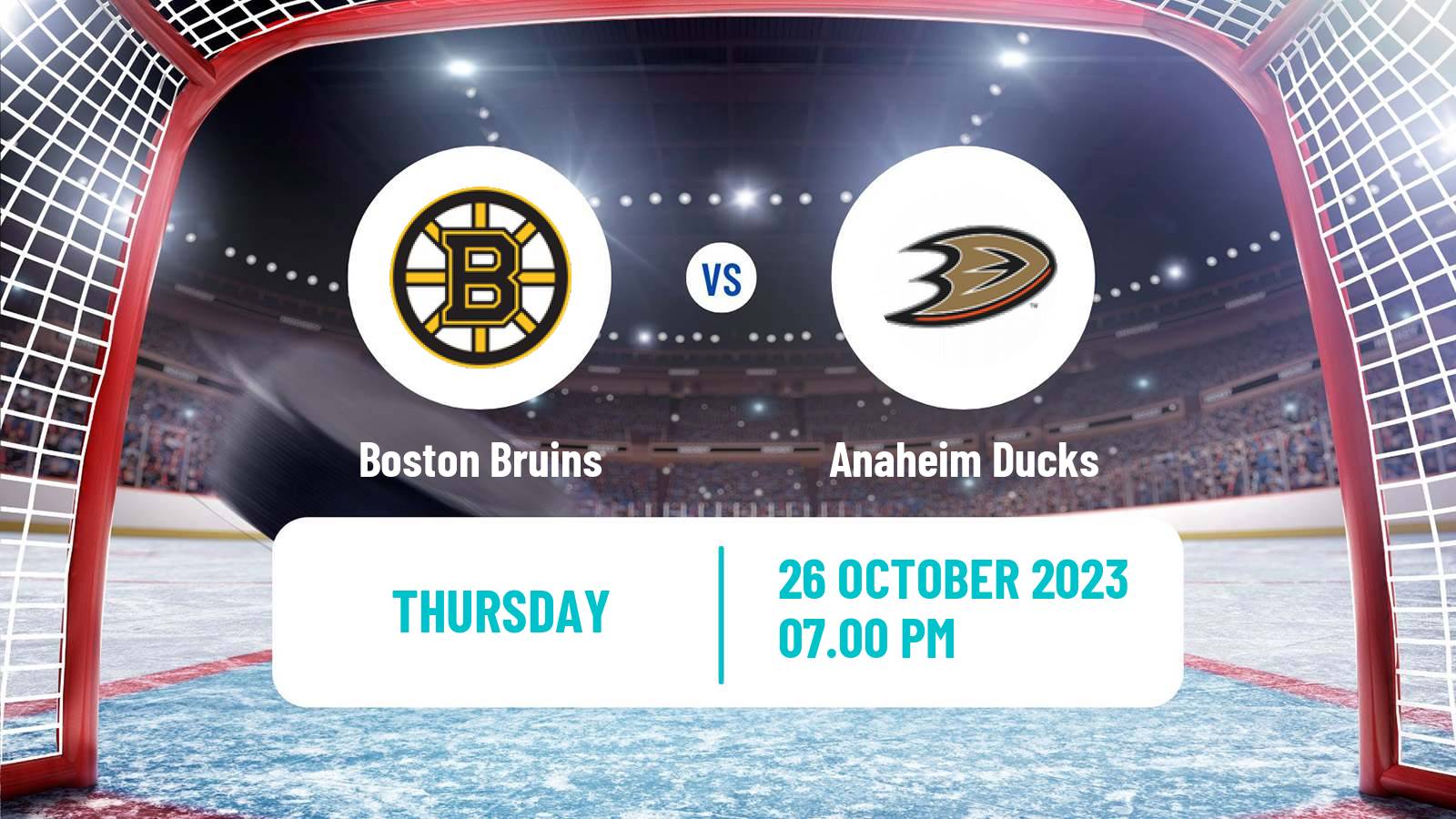 Hockey NHL Boston Bruins - Anaheim Ducks