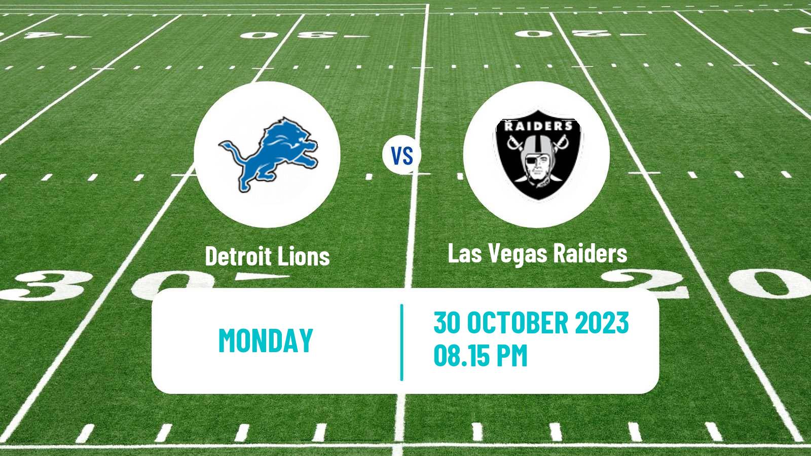 American football NFL Detroit Lions - Las Vegas Raiders