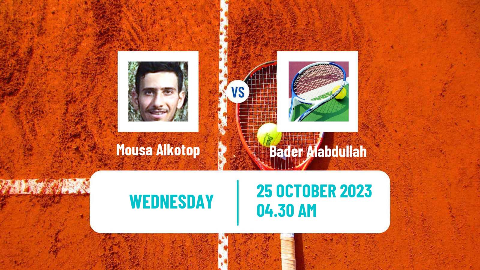 Tennis ITF M15 Al Zahra Men Mousa Alkotop - Bader Alabdullah