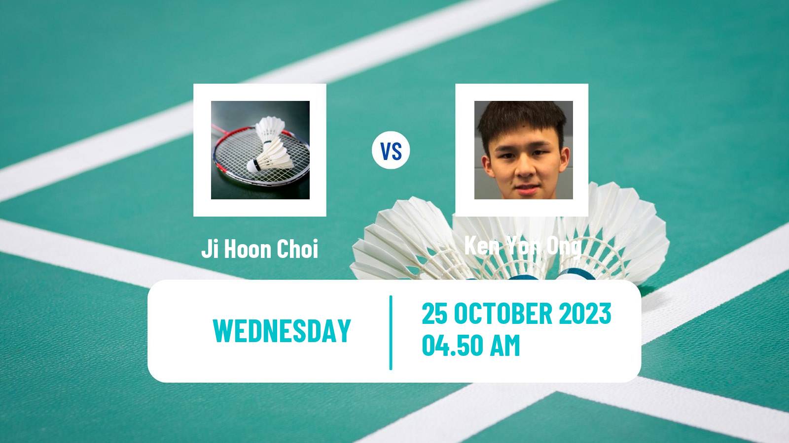 Badminton BWF World Tour Indonesia Masters 3 Men Ji Hoon Choi - Ken Yon Ong