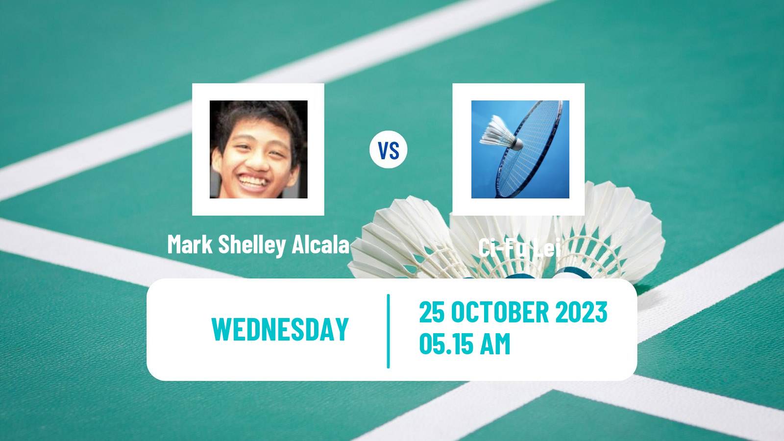 Badminton BWF World Tour Indonesia Masters 3 Men Mark Shelley Alcala - Ci-Fu Lei