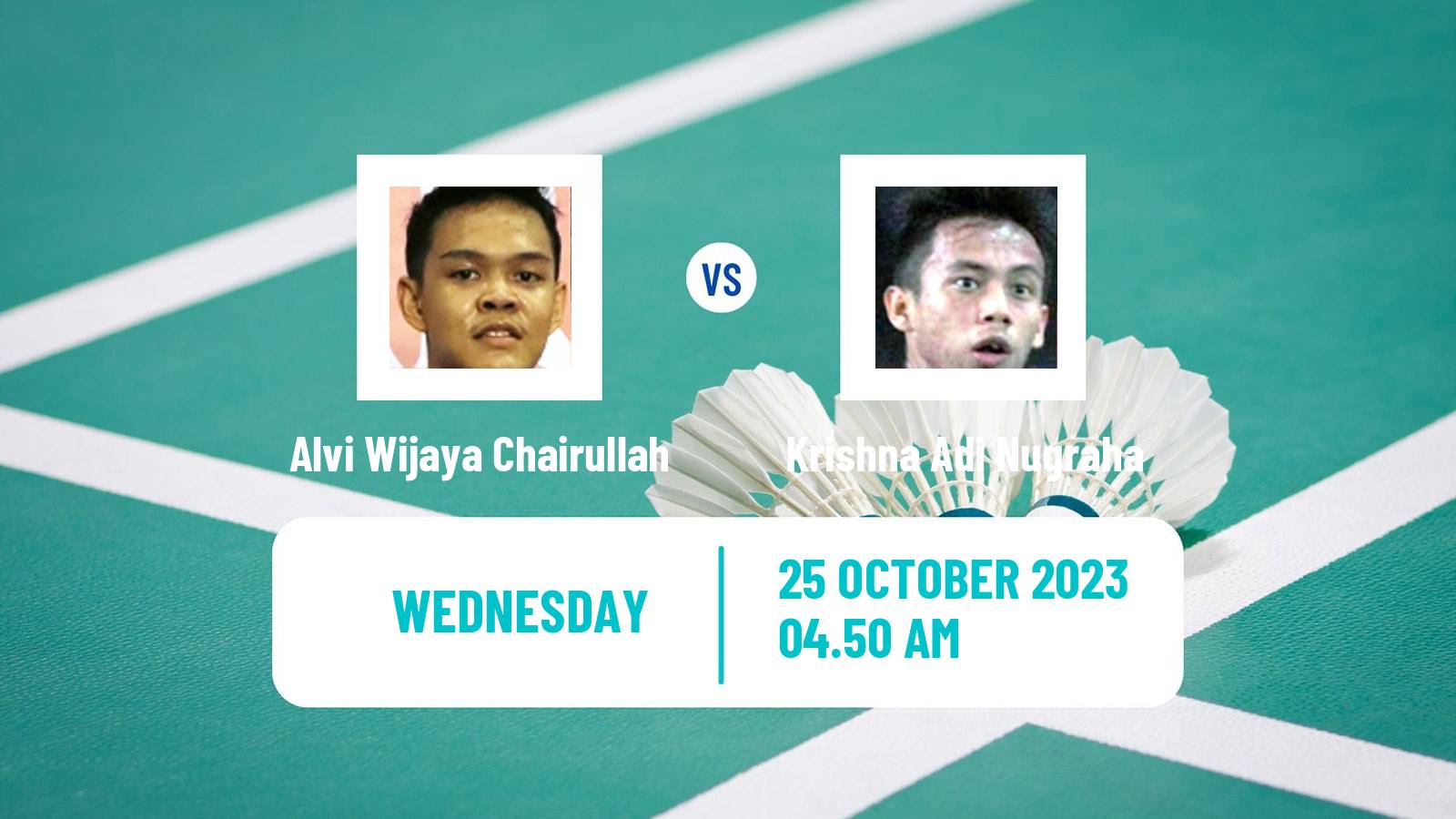 Badminton BWF World Tour Indonesia Masters 3 Men Alvi Wijaya Chairullah - Krishna Adi Nugraha