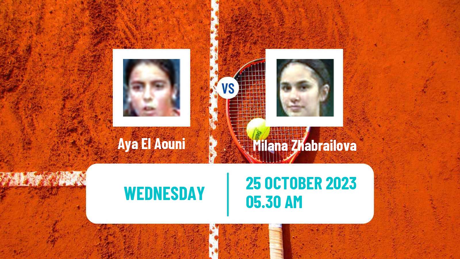 Tennis ITF W25 Heraklion Women Aya El Aouni - Milana Zhabrailova