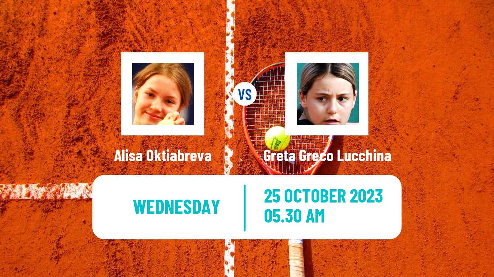 Tennis ITF W25 Santa Margherita Di Pula 12 Women Alisa Oktiabreva - Greta Greco Lucchina