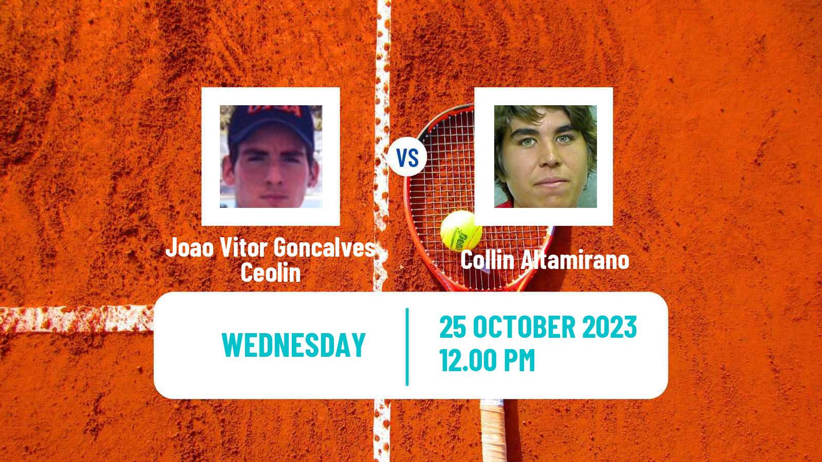 Tennis ITF M25 Harlingen Tx Men Joao Vitor Goncalves Ceolin - Collin Altamirano
