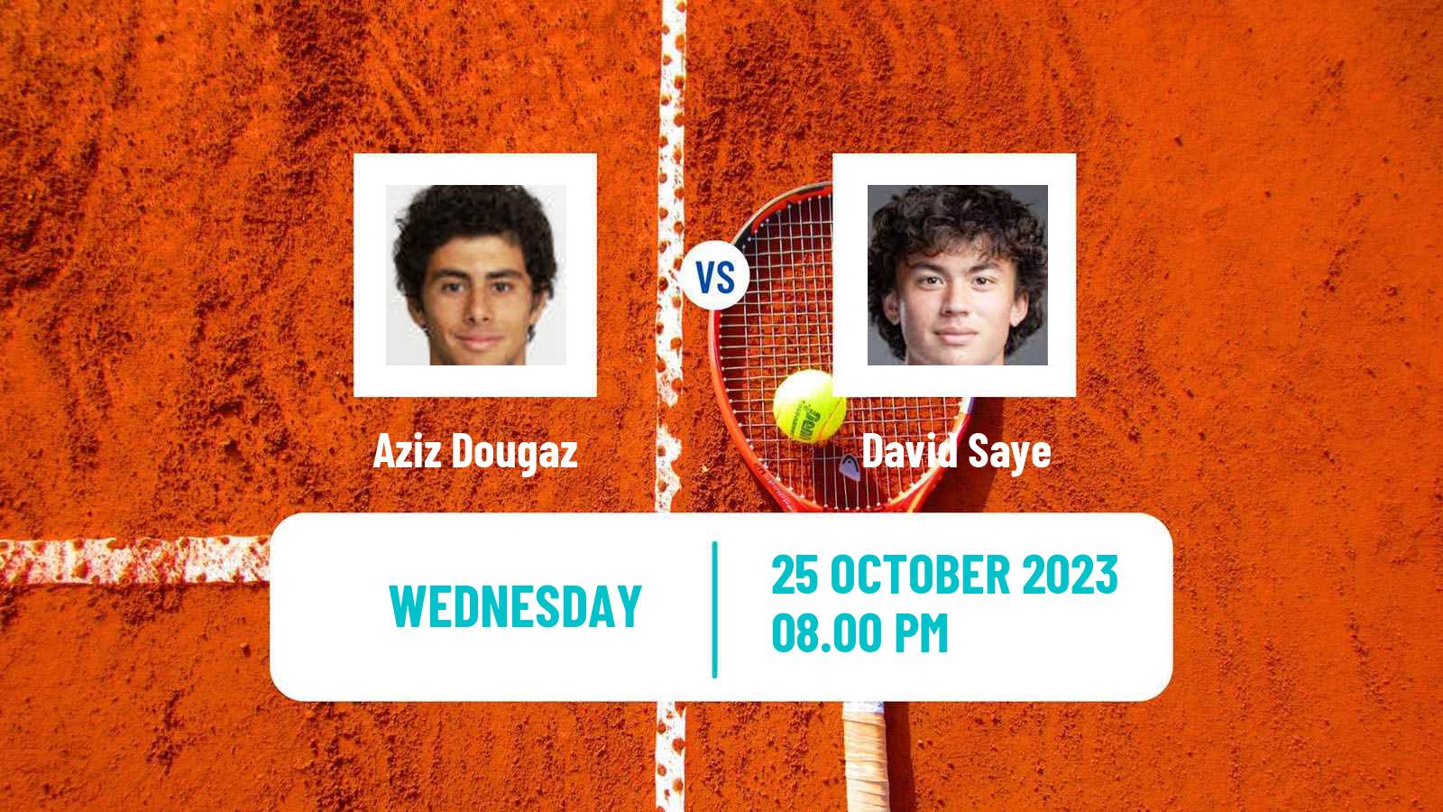 Tennis ITF M25 Saint Augustin Men Aziz Dougaz - David Saye