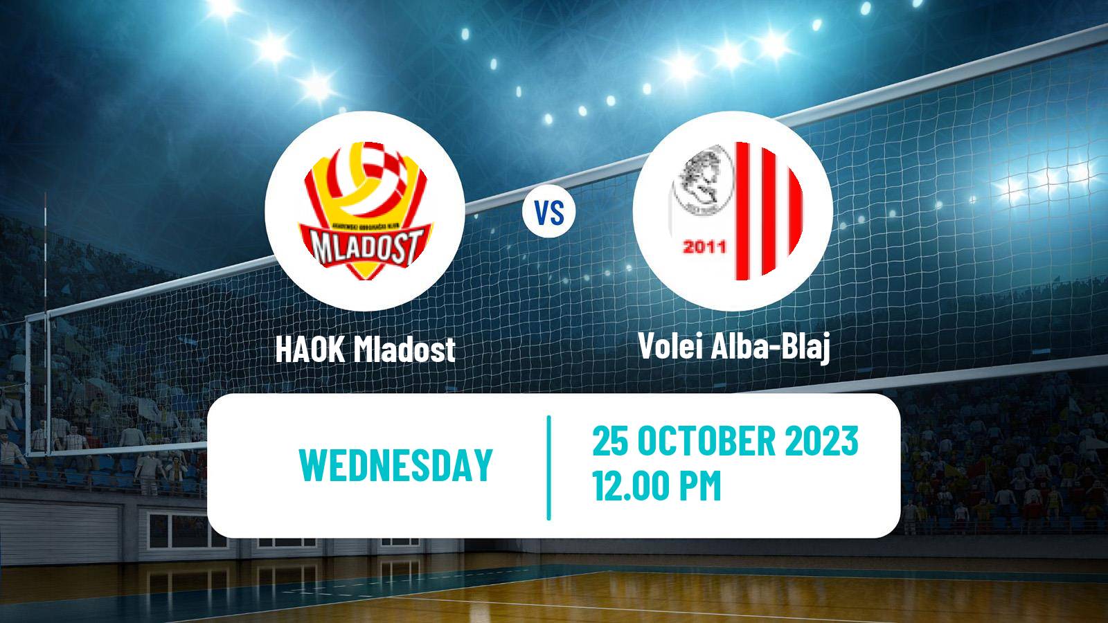 Volleyball CEV Champions League Women HAOK Mladost - Volei Alba-Blaj