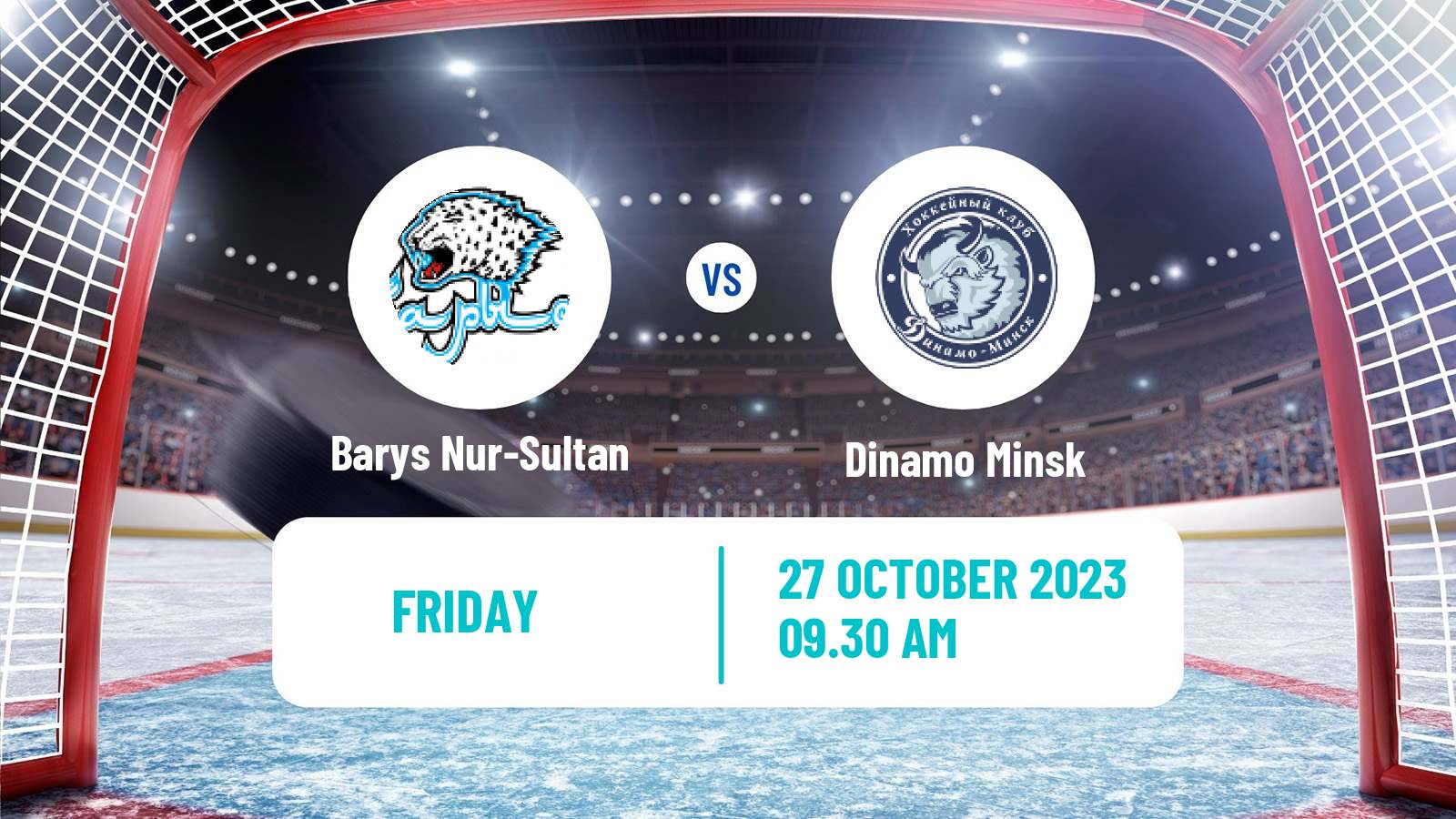 Hockey KHL Barys Nur-Sultan - Dinamo Minsk