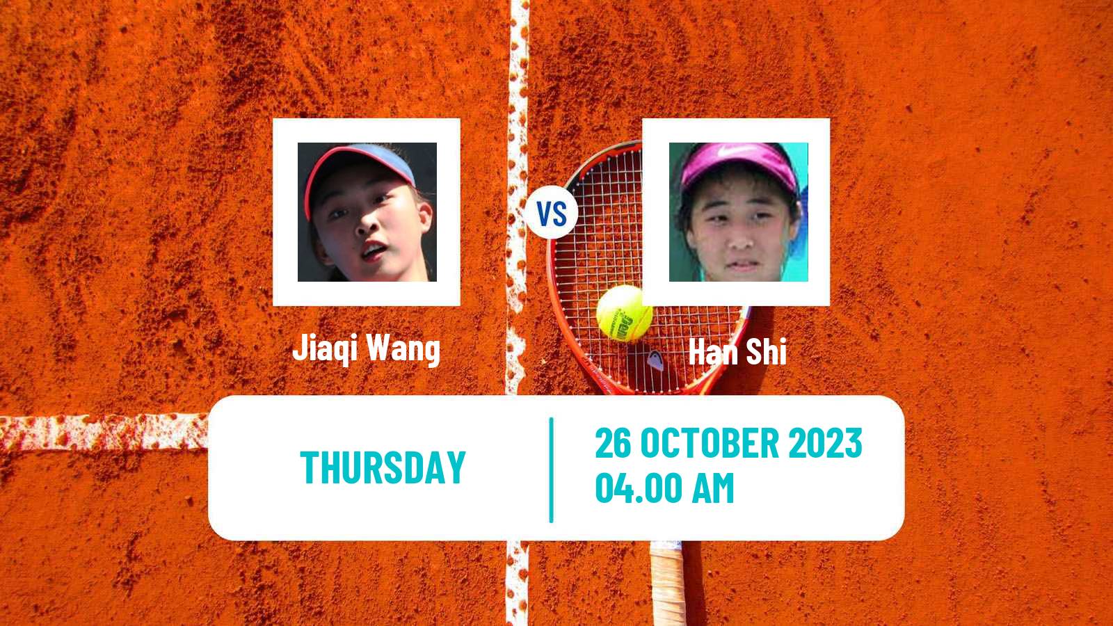 Tennis ITF W25 Qian Daohu Women Jiaqi Wang - Han Shi