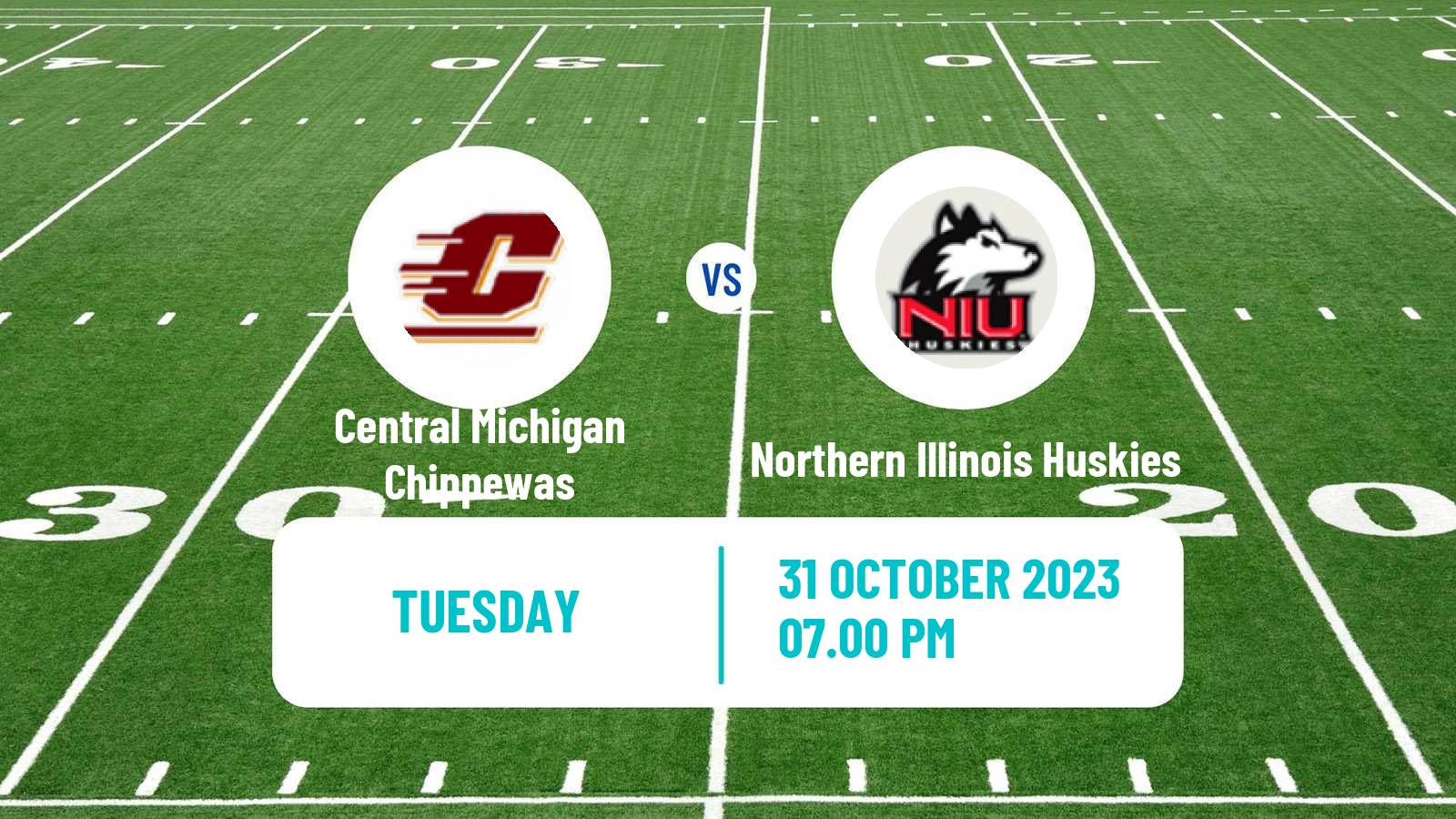 American football NCAA College Football Central Michigan Chippewas - Northern Illinois Huskies