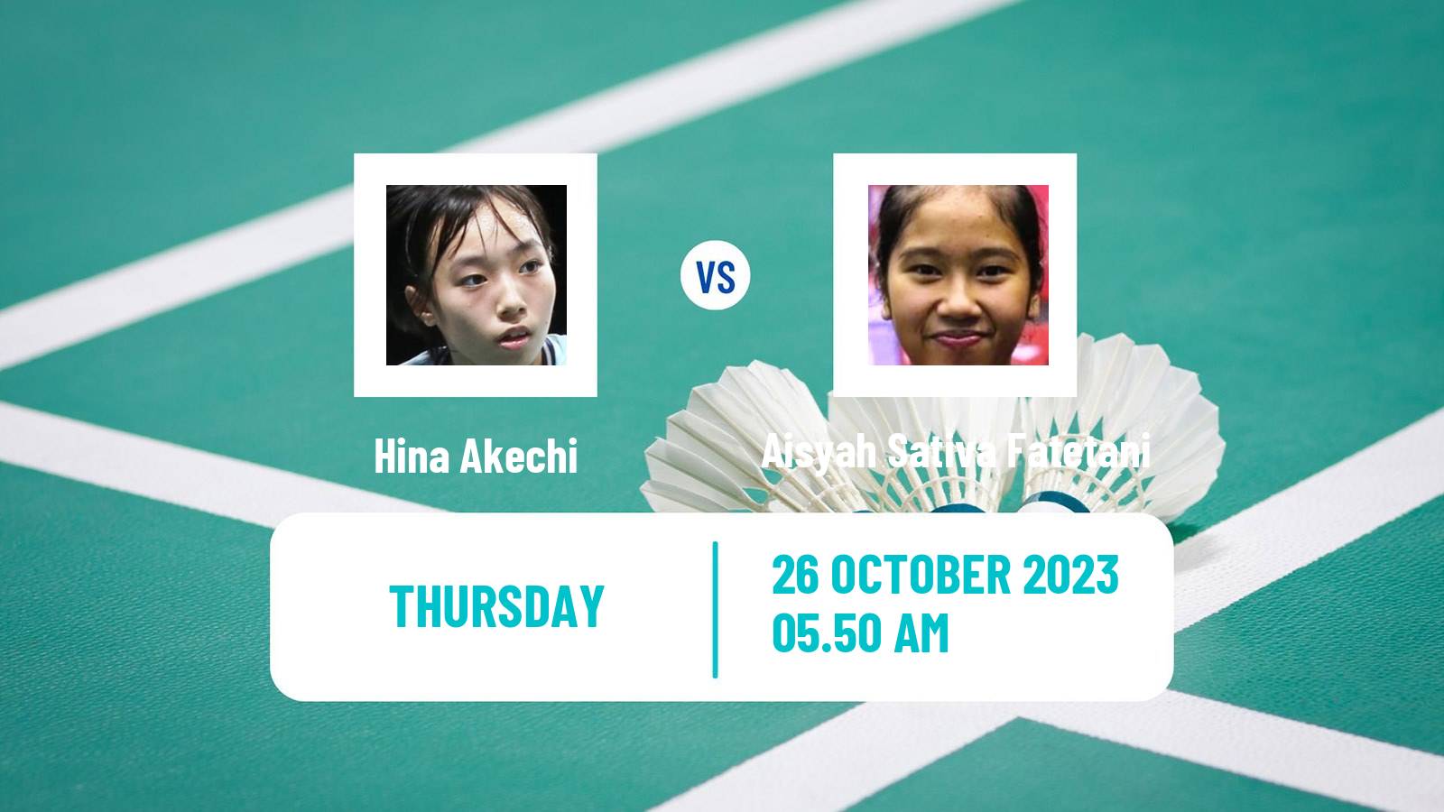 Badminton BWF World Tour Indonesia Masters 3 Women Hina Akechi - Aisyah Sativa Fatetani