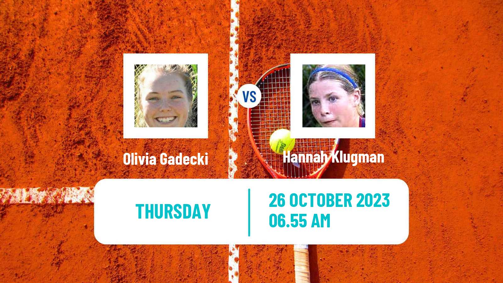 Tennis ITF W60 Glasgow Women Olivia Gadecki - Hannah Klugman