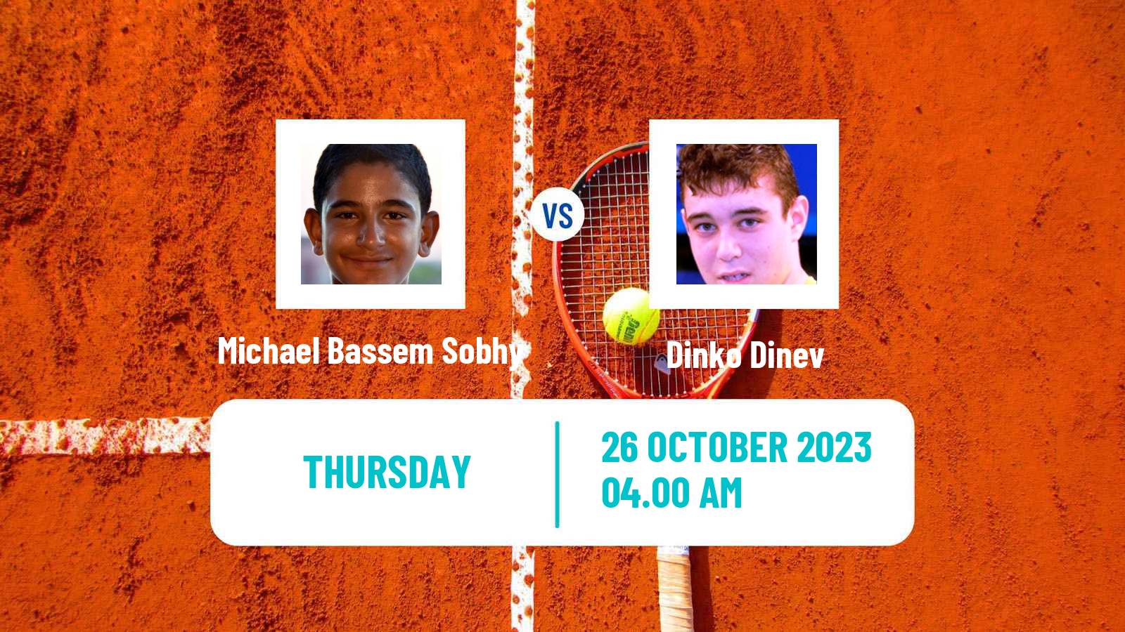 Tennis ITF M15 Sharm Elsheikh 15 Men Michael Bassem Sobhy - Dinko Dinev
