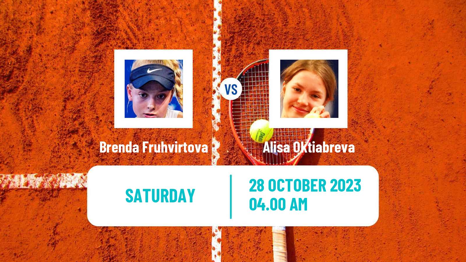 Tennis ITF W25 Santa Margherita Di Pula 11 Women Brenda Fruhvirtova - Alisa Oktiabreva