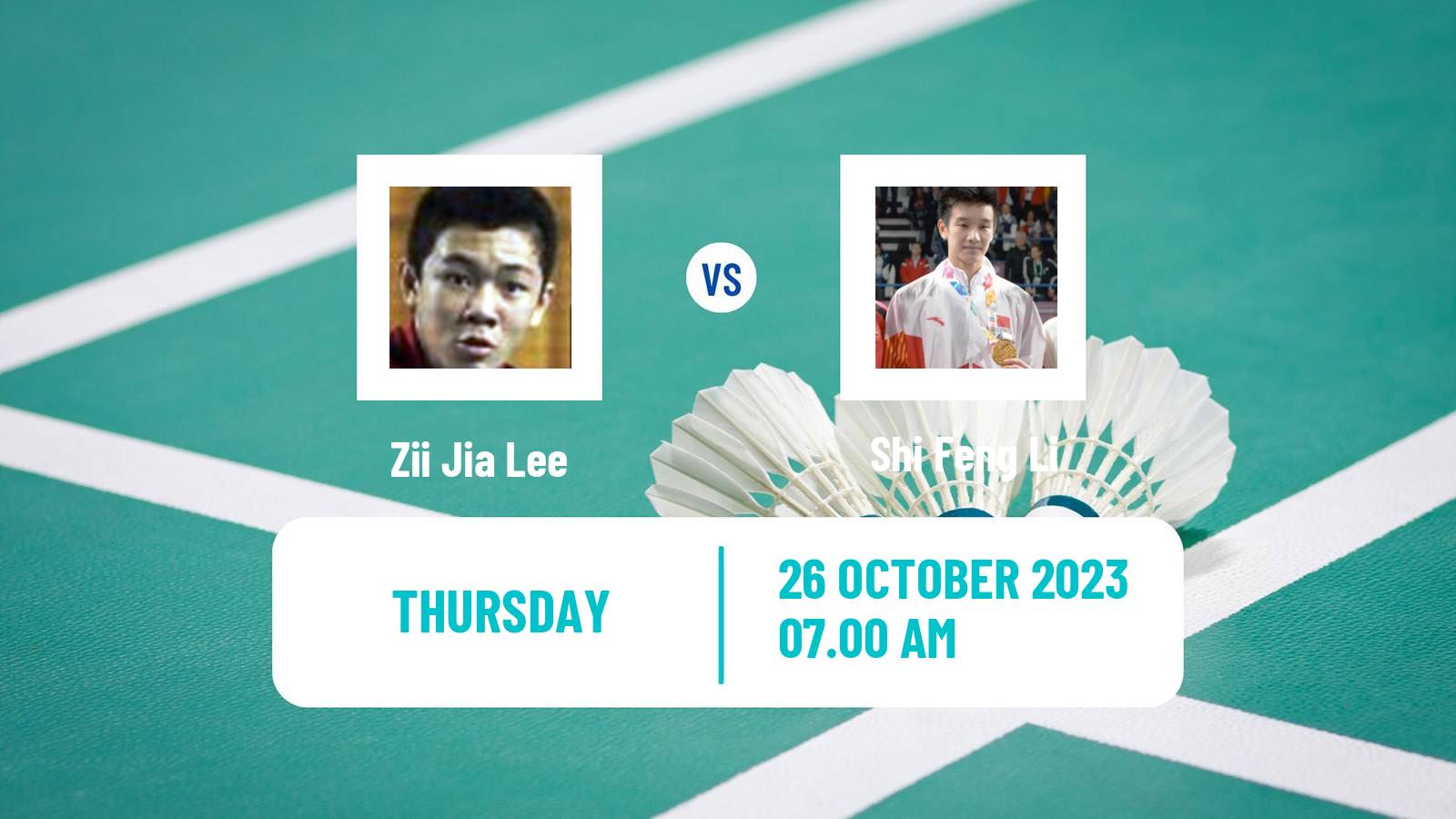 Badminton BWF World Tour French Open Men Zii Jia Lee - Shi Feng Li