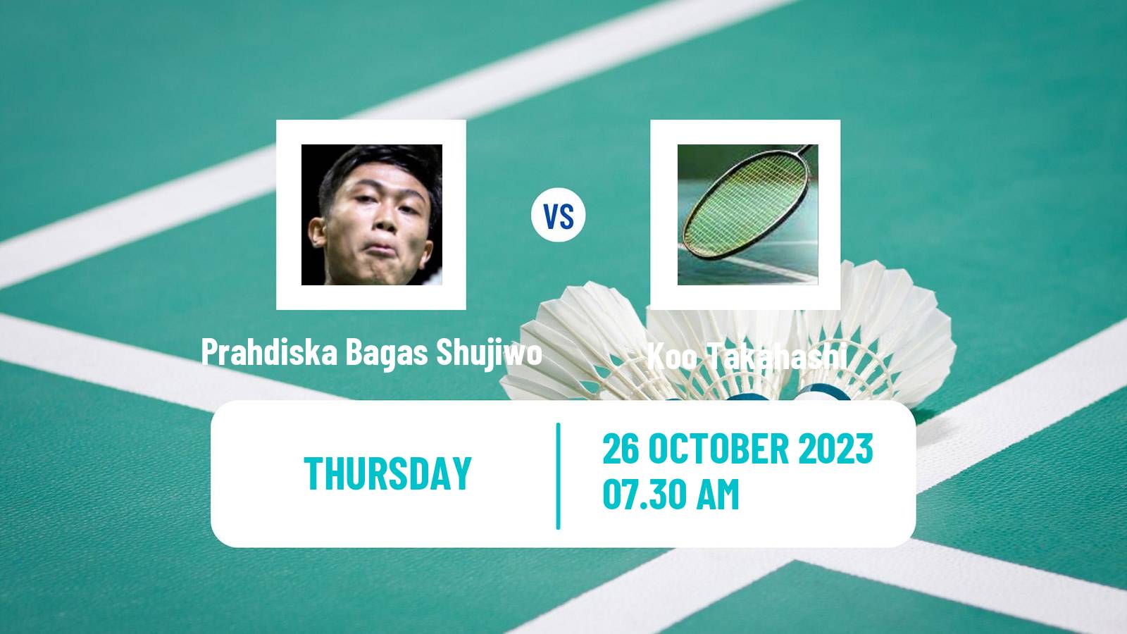Badminton BWF World Tour Indonesia Masters 3 Men Prahdiska Bagas Shujiwo - Koo Takahashi