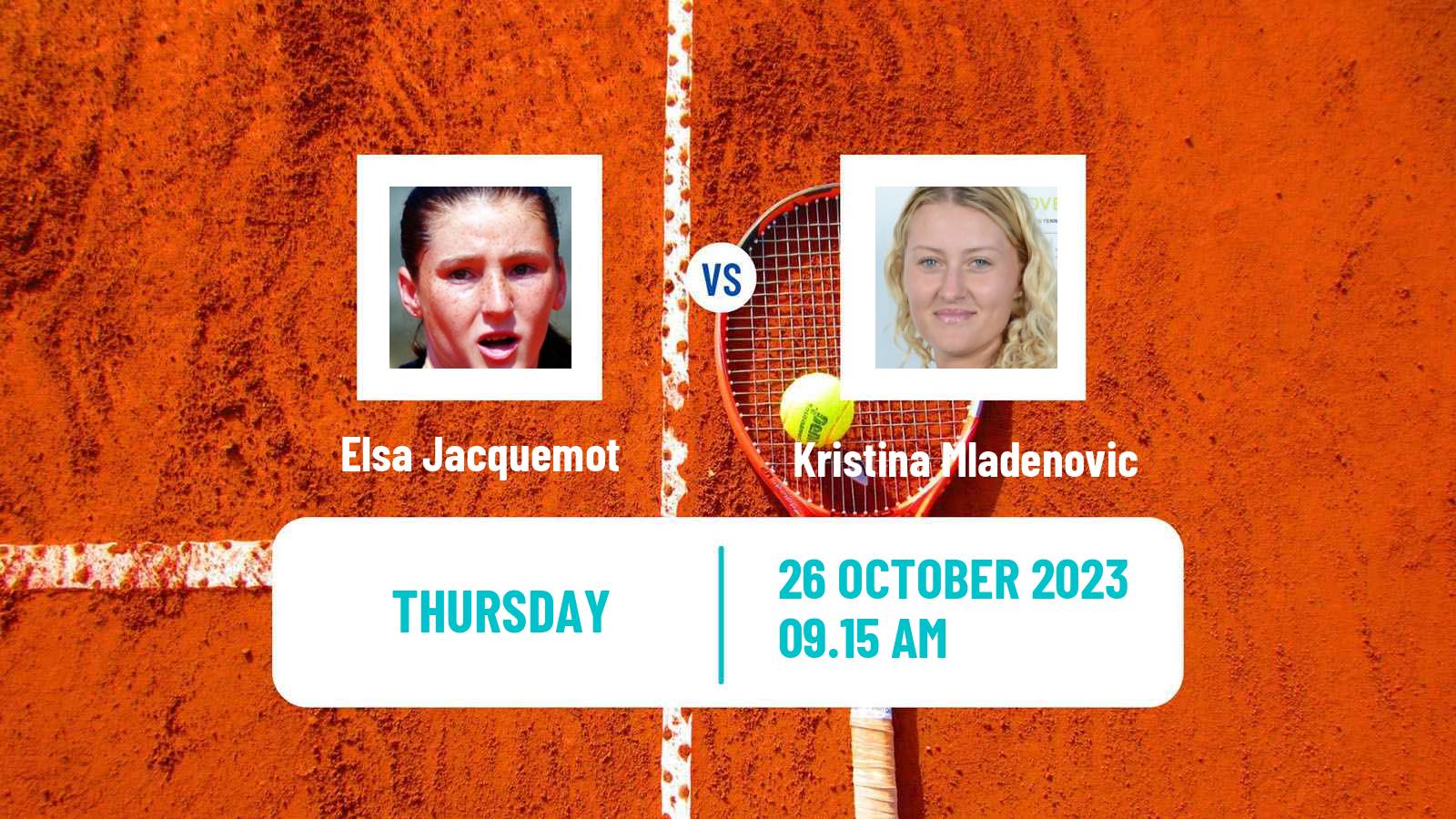 Tennis ITF W80 Poitiers Women Elsa Jacquemot - Kristina Mladenovic