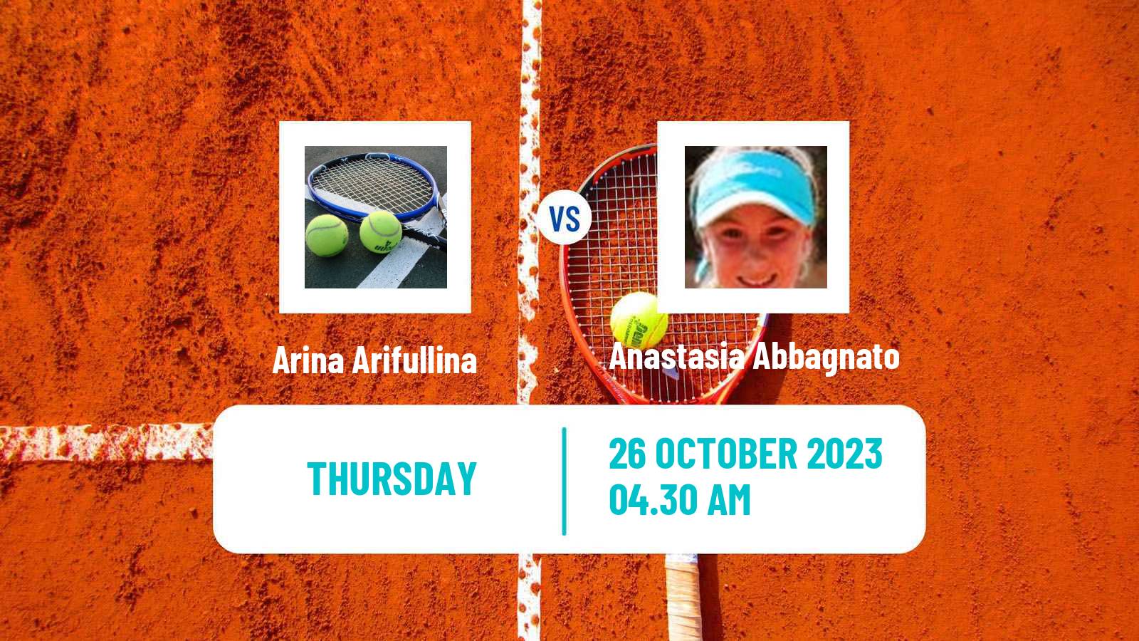 Tennis ITF W15 Villena Women Arina Arifullina - Anastasia Abbagnato