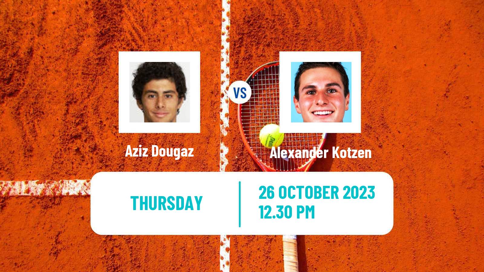 Tennis ITF M25 Saint Augustin Men Aziz Dougaz - Alexander Kotzen