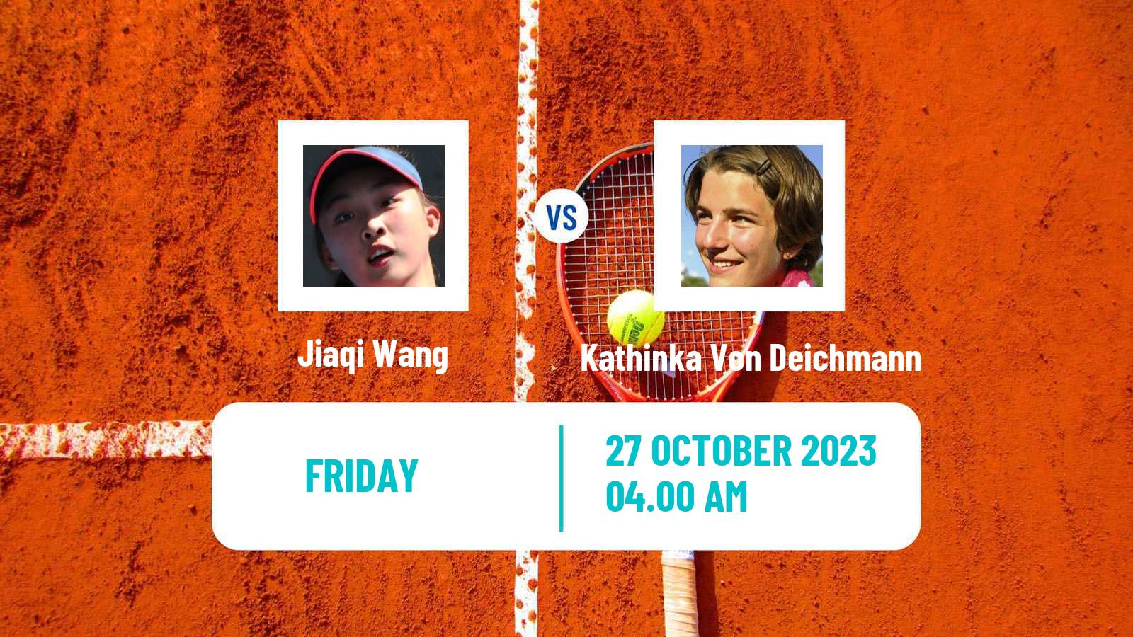 Tennis ITF W25 Qian Daohu Women Jiaqi Wang - Kathinka Von Deichmann