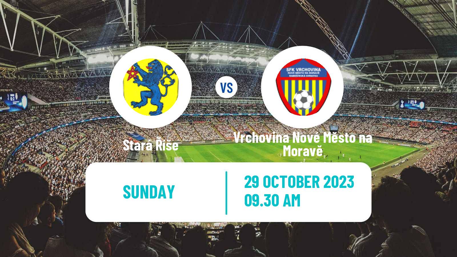 Soccer Czech Division D Stará Říše - Vrchovina Nové Město na Moravě