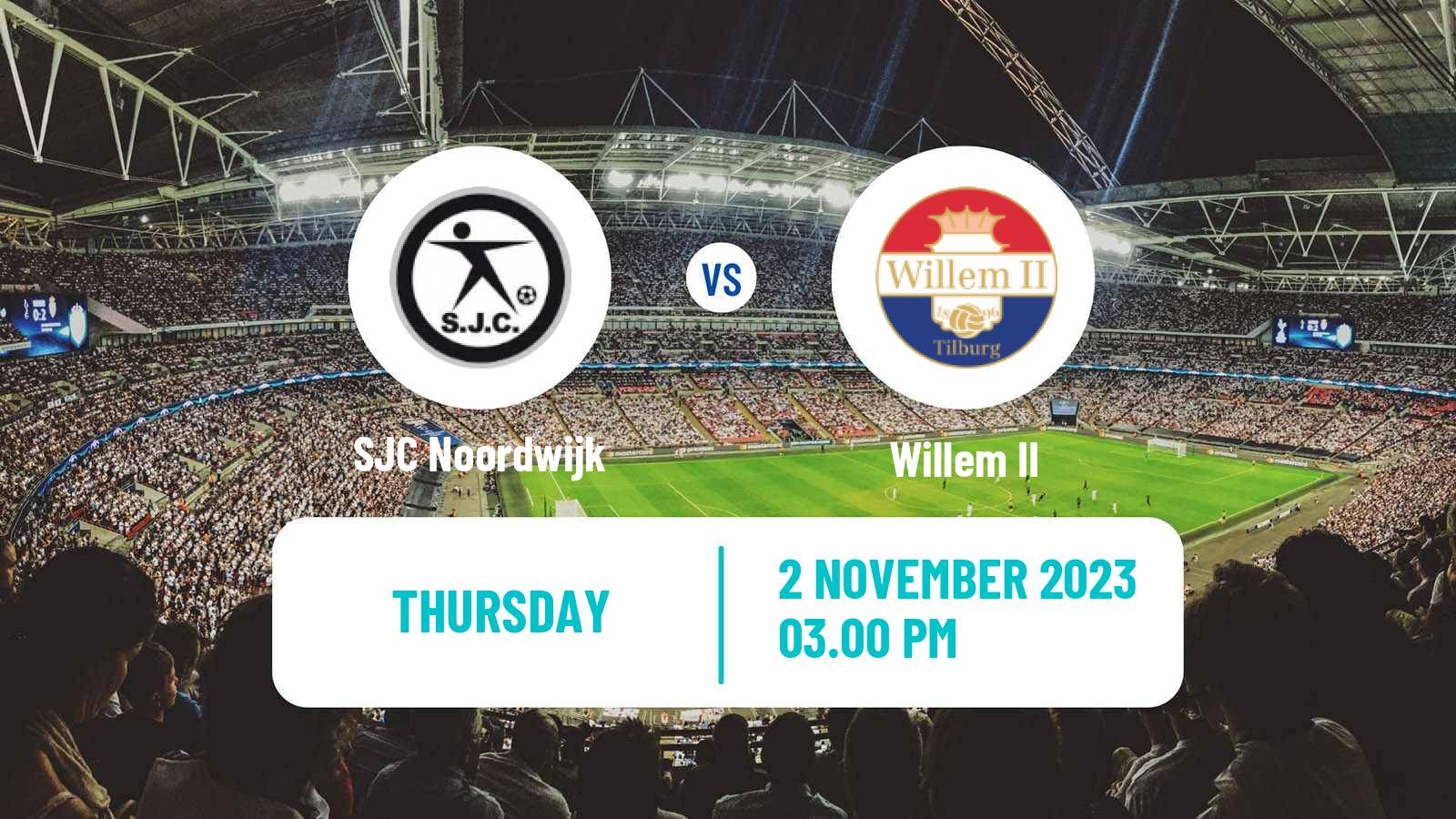 Soccer Dutch KNVB Beker SJC Noordwijk - Willem II